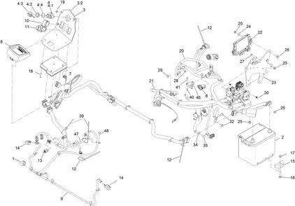 Electrical System Assembly Diagram and Parts List for 74029 400000000-999999999 Toro Lawn Tractor