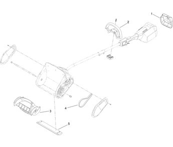 60v Cordless Power Shovel Assembly Diagram and Parts List for 31803T 324000000 - 999999999 Toro Power Broom