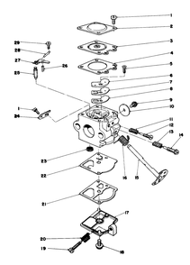 Carburetor Assembly Diagram and Parts List for 51608 4000001 - 4999999 Toro Trimmer