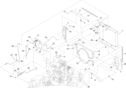 Cooling Assembly 2 Diagram and Parts List for 74096 400000000-403247446 Toro Lawn Tractor