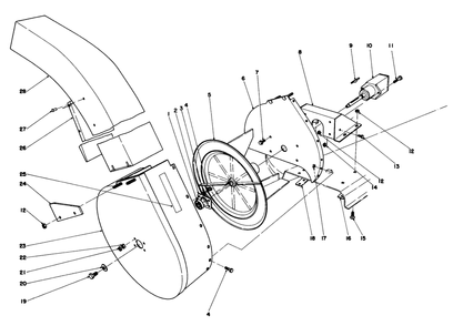 Part Location Diagram of 11-2839 Toro Housing-Blower (Incl. Ref. #25)