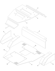 Cab Insulation Assembly Diagram and Parts List for 25208 400000000 - 999999999 Toro Lawn Tractor Accessories