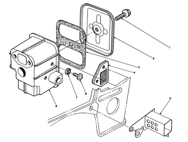 Spark Arrestor Muffler Kit 55-7390 (Optional) Diagram and Parts List for 51641 7000001 - 7999999 Toro Trimmer