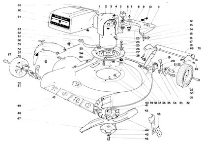 19" Electric Whirlwind Diagram and Parts List for 18301 9000001 - 9999999 Toro Lawn Mower