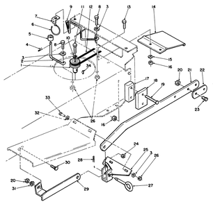 Sweeper P.T.O. Assembly (212-H) Diagram and Parts List for R2-12O501 1000001 - 1999999 Toro Lawn Tractor