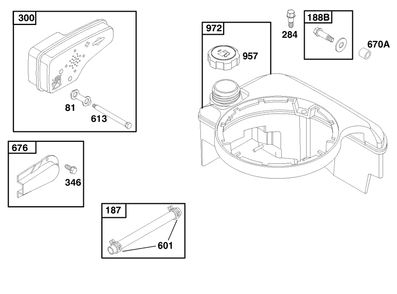 Engine Briggs & Stratton Model 12f802-1767-E1 Diagram and Parts List for 20809 8900001 - 8999999 Toro Lawn Mower