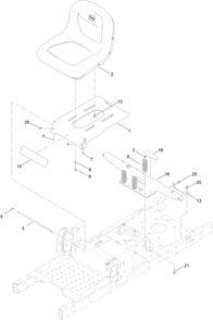 Seat Assembly Diagram and Parts List for 74781 316000001 - 316999999 Toro Lawn Tractor