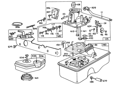 Part Location Diagram of 770167 Toro Throttle Shaft-Washer (Felt)