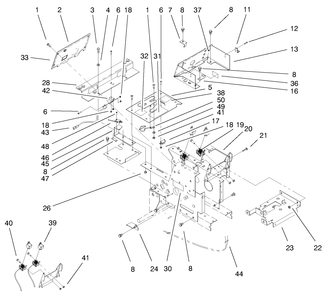 Hoodstand, Console Assembly Diagram and Parts List for 73429 9900001 - 9999999 Toro Lawn Tractor