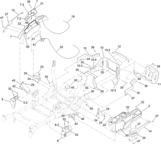 Control Console And Guard Assembly Diagram and Parts List for 74463 404315000-999999999 Toro Lawn Tractor