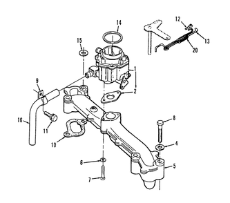Intake Manifold Diagram and Parts List for 73421 5900001 - 5901046 Toro Lawn Tractor