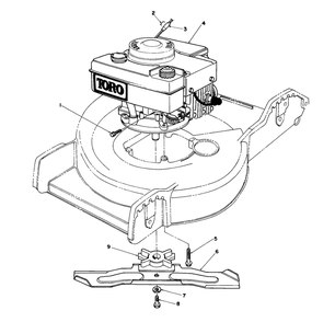 Engine Assembly Diagram and Parts List for 20586 0000001 - 0999999 Toro Lawn Mower