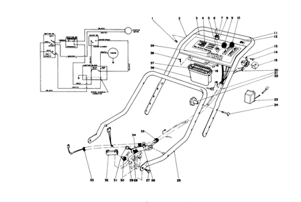 Handle Assembly (Model No. 20644 And 20657) Diagram and Parts List for 20644 7000001 - 7999999 Toro Lawn Mower