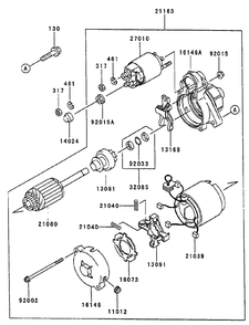 Starter Diagram and Parts List for 74213 (210000001-210999999)(2001) Toro Lawn Mower