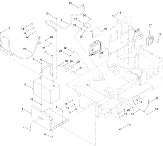 Battery Assembly Diagram and Parts List for 25403 400000000 - 401399999 Toro Lawn Tractor Accessories