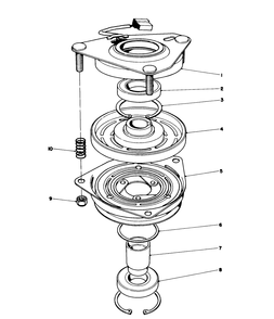 Clutch Assembly No. 44-0770 Diagram and Parts List for 57360 7000001 - 7999999 Toro Lawn Tractor