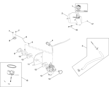 Fuel System Assembly Diagram and Parts List for 22289 404800000-409999999 Toro Lawn Mower