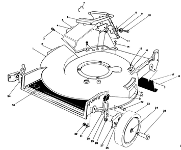 Housing Assembly Diagram and Parts List for 20584C 9000001 - 9999999 Toro Lawn Mower