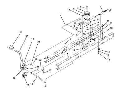 Clutch Assembly Diagram and Parts List for 71184 6900001 - 6999999 Toro Lawn Tractor