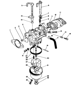 Carburetor Assembly (Model No. Vmh7) Diagram and Parts List for 20526C 8000001 - 8999999 Toro Lawn Mower