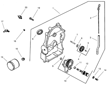 Group 3-Oil Pan/Lubrication Diagram and Parts List for 73560 8900001 - 8999999 Toro Lawn Tractor