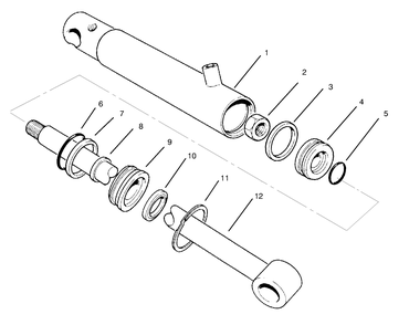 Hydraulic Cylinder No. 68-9700 Diagram and Parts List for 30620 790001 - 799999 Toro Lawn Tractor