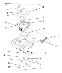 Engiine Assembly Diagram and Parts List for 20716 8900001 - 8999999 Toro Lawn Mower