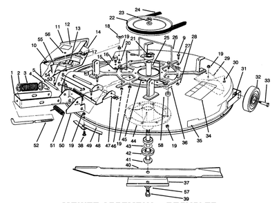 Mower Assembly-Recycler Diagram and Parts List for 70141 59000001 - 59999999 Toro Lawn Tractor