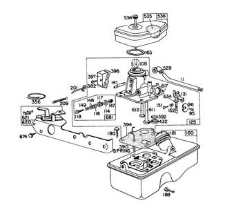 Carburetor Assembly Model 390065 Diagram and Parts List for 16169 6000001 - 6999999 Toro Lawn Mower