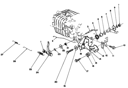 Governor Assembly (Model No. 47pg6) Diagram and Parts List for 20684 7000001 - 7999999 Toro Lawn Mower