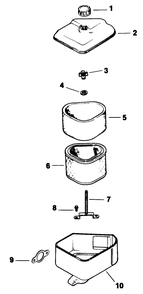 Air Intake/Filtration-Engine Kohler Model Cv12.5t Spec. No. 1254 Diagram and Parts List for 30156 100001 - 199999 Toro Lawn Tractor Accessories