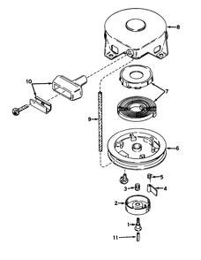 Rewind Starter No. 590420 Diagram and Parts List for 23201 3000001 - 3999999 Toro Lawn Mower