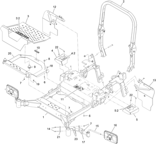 Part Location Diagram of 142-6583-01 Toro Bracket-Mirror