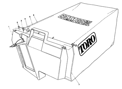 Grass Bag Assembly No. 11-5609 Diagram and Parts List for 22043 3900965 - 3999999 Toro Lawn Mower