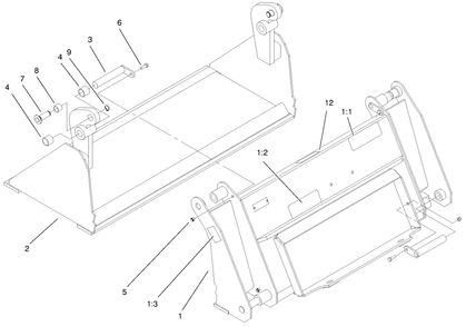 Buckey Assembly Diagram and Parts List for 22411 890001 - 899999 Toro Lawn Tractor Accessories