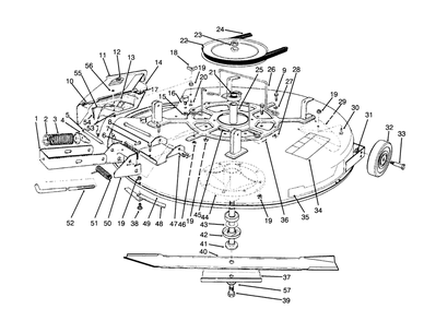 Mower Assembly-Recycler Diagram and Parts List for 70080 5900001 - 5999999 Toro Lawn Tractor
