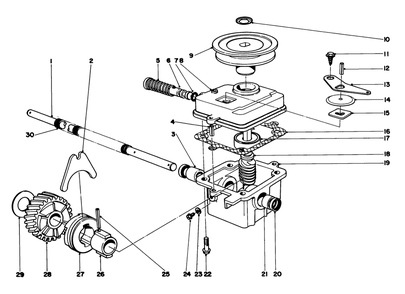 Gear Case Assembly Diagram and Parts List for 20773 3000001 - 3999999 Toro Lawn Mower