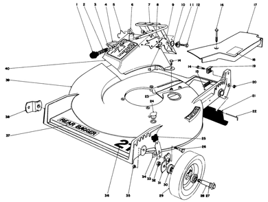 Housing Assembly Diagram and Parts List for 20775 9000001 - 9999999 Toro Lawn Mower