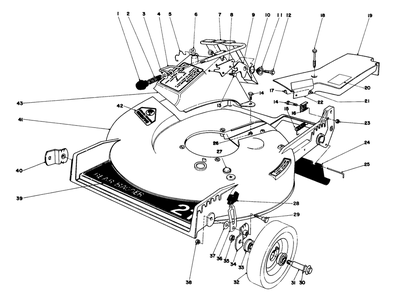 Housing Assembly Diagram and Parts List for 20785 1000001 - 1999999 Toro Lawn Mower
