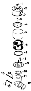 Air Intake-Kohler Engine Model No. Kt17qs Type No. 24324 Diagram and Parts List for 30754 7000001 - 7999999 Toro Lawn Tractor