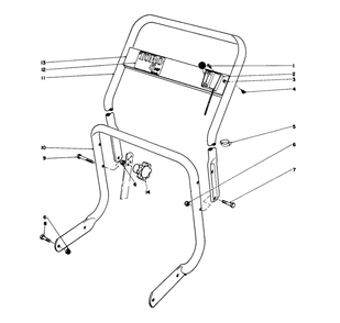 Handle Assembly Diagram and Parts List for 62933 9000001 - 9999999 Toro Leaf Blower / Vacuum