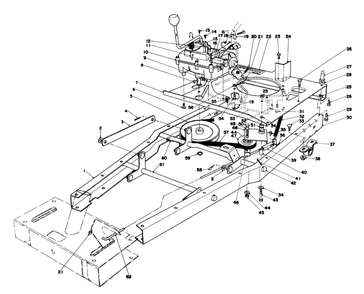 Frame Assembly Diagram and Parts List for 56036 7000001 - 7999999 Toro Lawn Tractor
