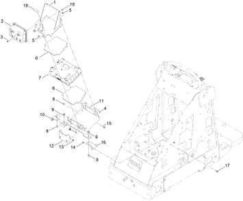 Controller Assembly Diagram and Parts List for 22218 407600000 - 411799999 Toro Lawn Tractor Accessories