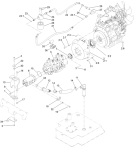 Part Location Diagram of 136-5838 Toro Fitting-Hyd
