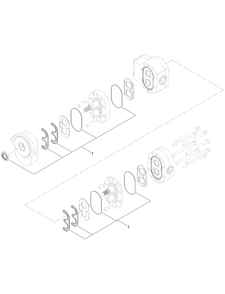 Hydraulic Gear Pump Assembly No. 127-6550 Diagram and Parts List for 25403 400000000 - 401399999 Toro Lawn Tractor Accessories