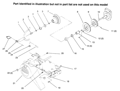 Pto Clutch Pulley Diagram and Parts List for 73402 6900001 - 6999999 Toro Lawn Tractor