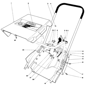 Shroud & Handle Assembly (Model 38030) Diagram and Parts List for 38020 8000001 - 8999999 Toro Snow Blower