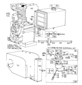 Carburetor Assembly Diagram and Parts List for 31763 4000001 - 4999999 Toro Snow Blower