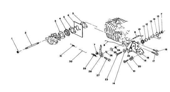 Governor Assembly Diagram and Parts List for 16212 4000001 - 4999999 Toro Lawn Mower