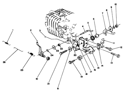 Governor Assembly (Model No. 47pl0-3) Diagram and Parts List for 22581 1000001 - 1999999 Toro Lawn Mower
